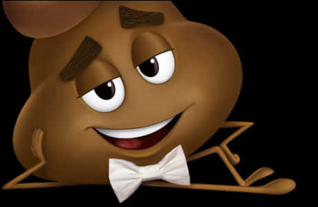 Smiling Poop Emojiwith Bow Tie