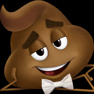 Smiling Poop Emojiwith Bowtie