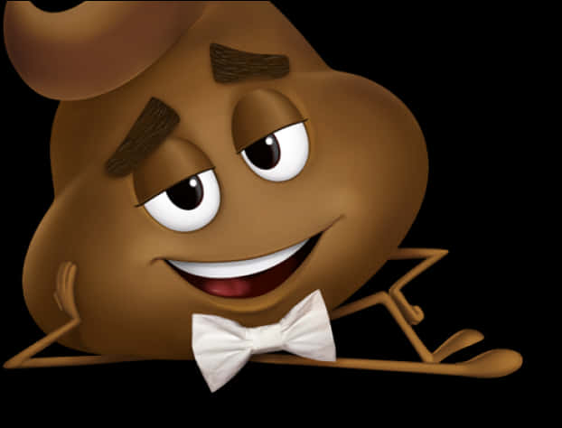 Smiling Poop Emojiwith Bowtie