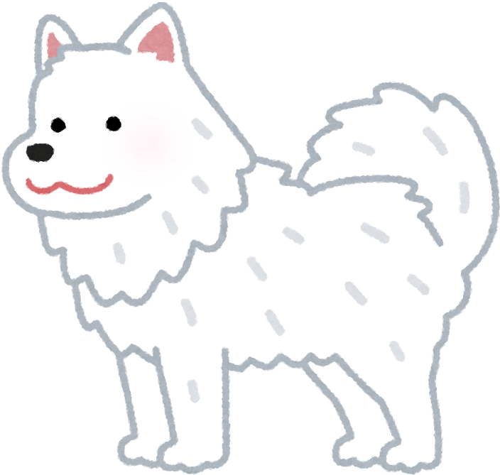 Smiling Samoyed Cartoon.png