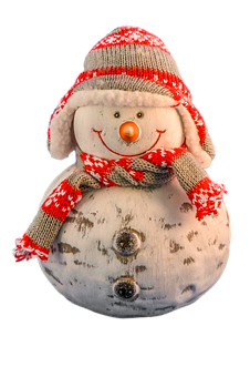 Smiling Snowman Figurine