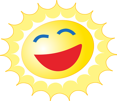 Smiling Sun Emoji Illustration