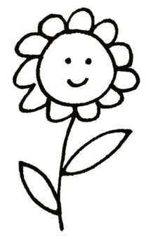 Smiling Sunflower Sketch