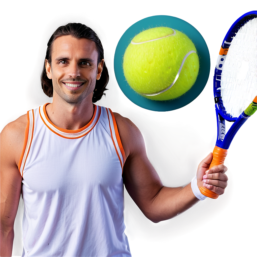 Smiling Tennis Player Png Bwk18