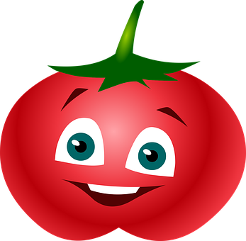Smiling Tomato Cartoon Vector
