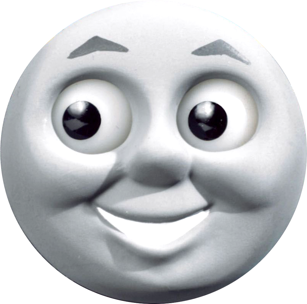 Smiling Train Face Gray Scale