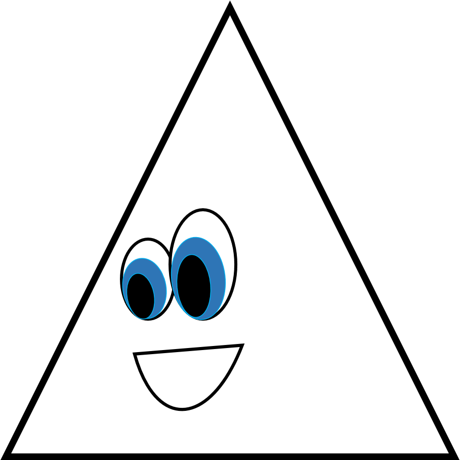 Smiling Triangle Cartoon Character