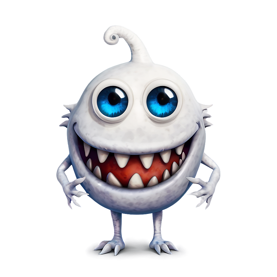 Smiling White Monster Avatar Png Yho34