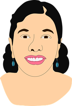 Smiling Woman Vector Portrait