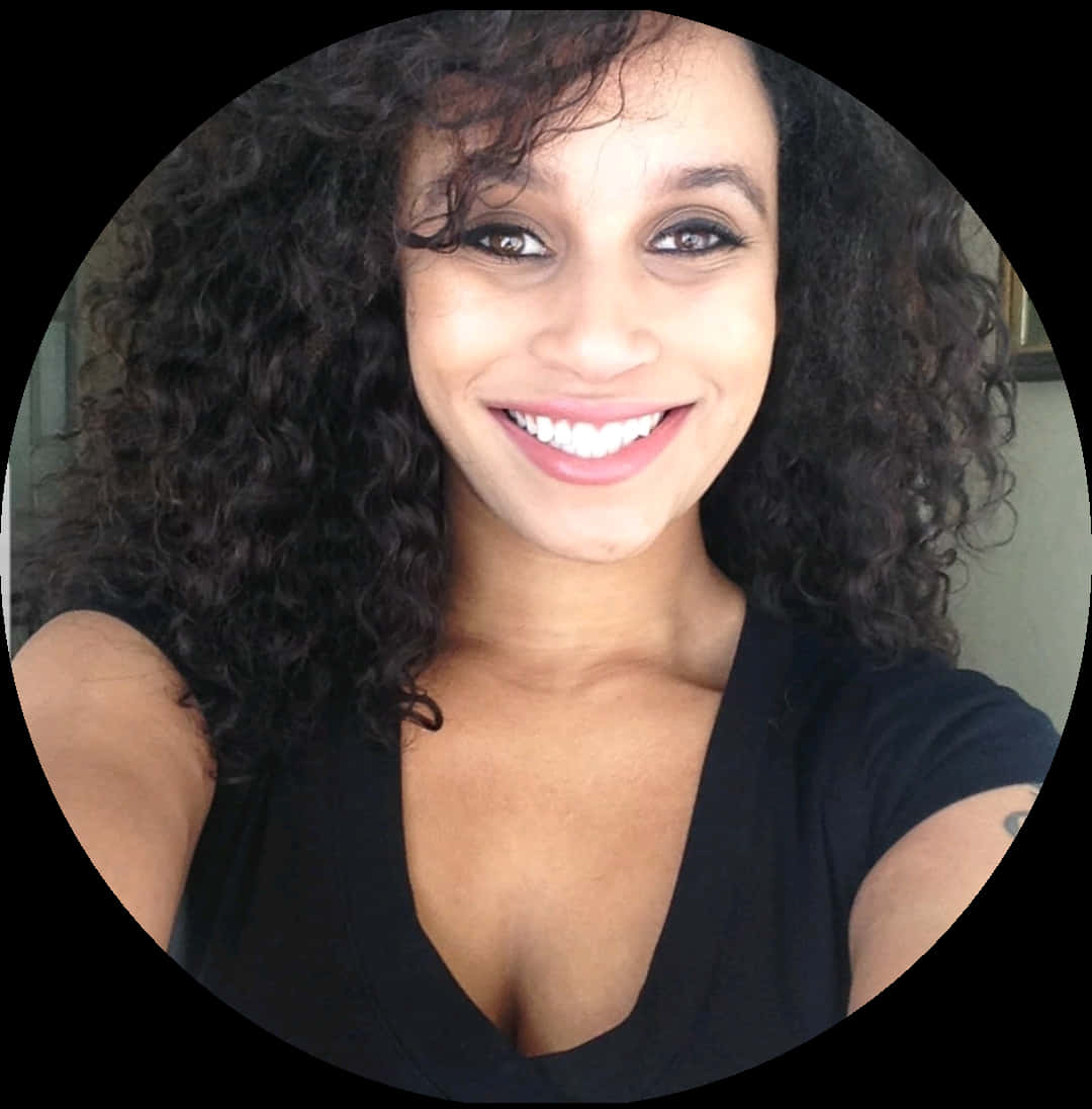 Smiling Womanwith Curly Hair