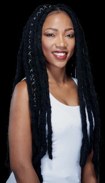 Smiling Womanwith Long Dreads