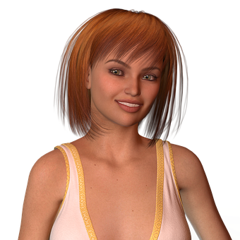 Smiling3 D Animated Woman