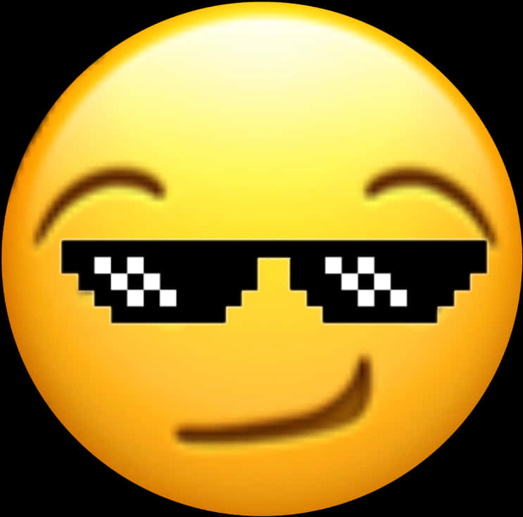 Smirking Emoji Thug Life Glasses