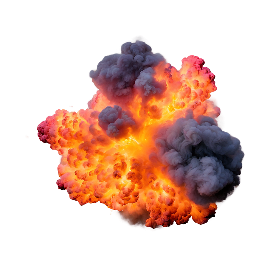 Smoke Explosion With Flames Png 50