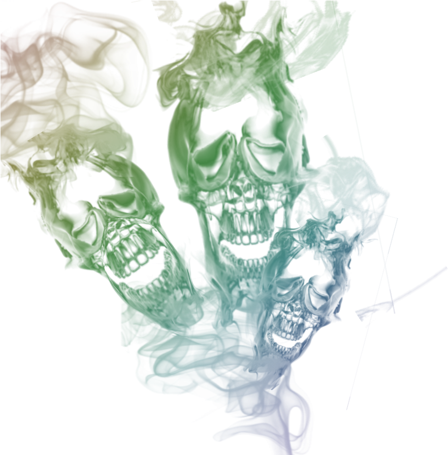 Smoke Skulls Abstract Artwork