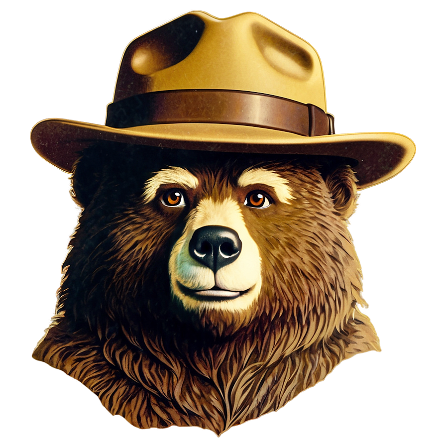 Smokey The Bear Vintage Poster Png Tkv22