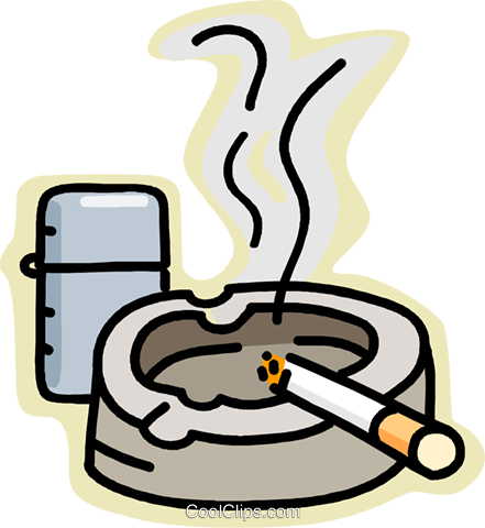 Smoking Cigarette Ashtray Illustration