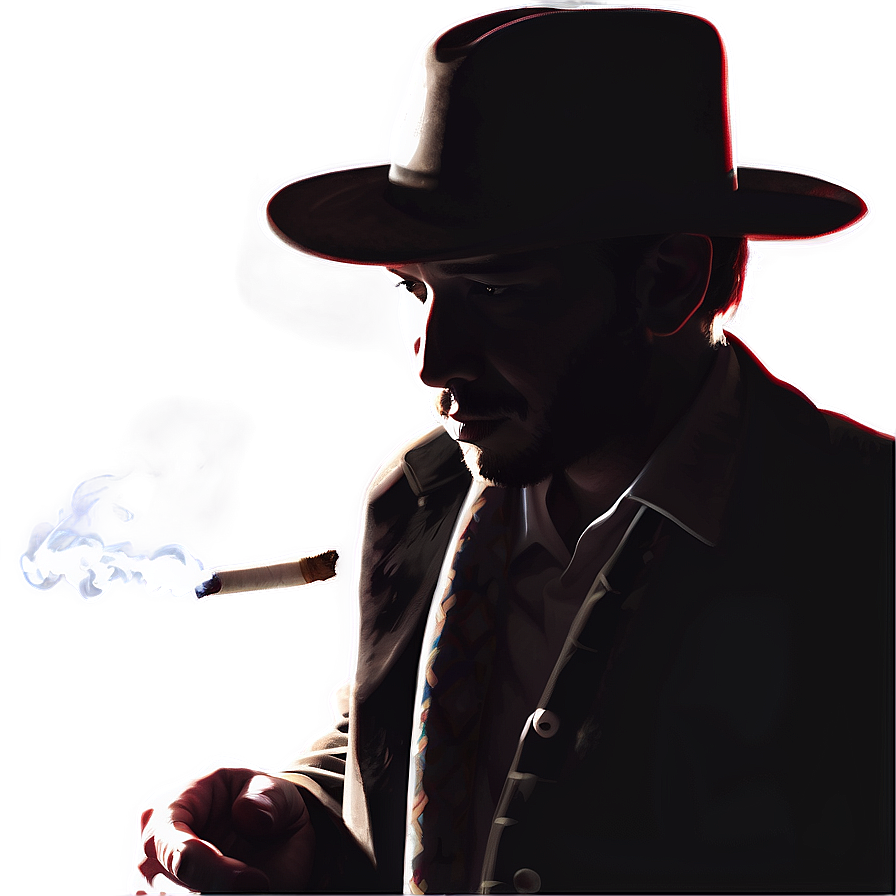 Smoking Cowboy Silhouette Png 74