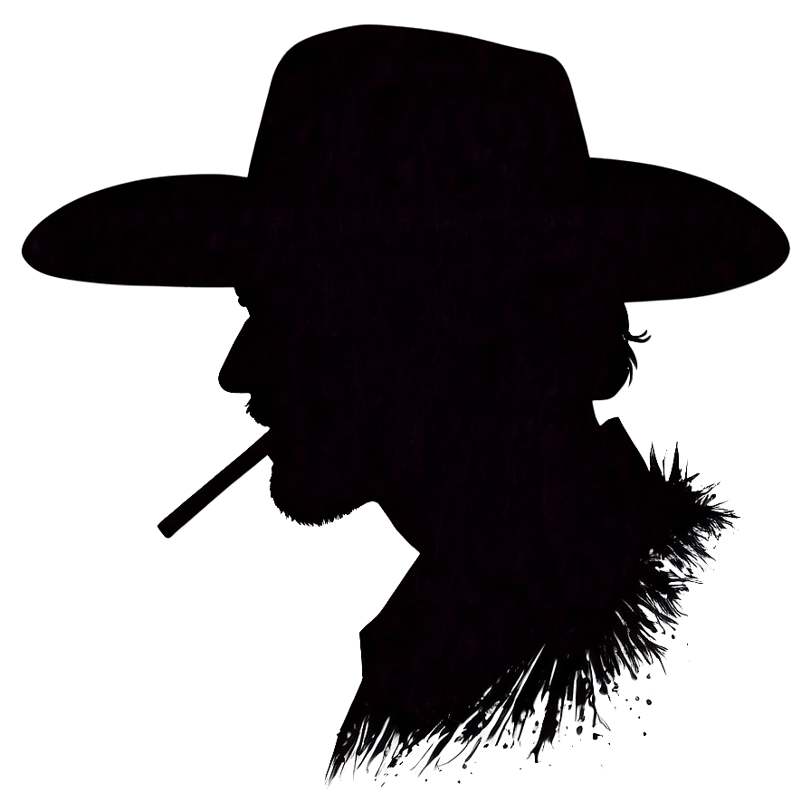 Smoking Cowboy Silhouette Png Jeb