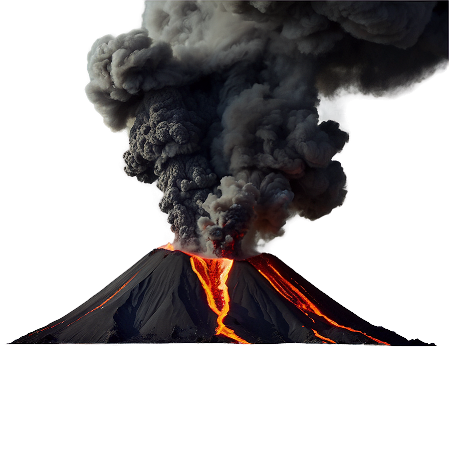 Smoking Volcano Eruption Png Utd