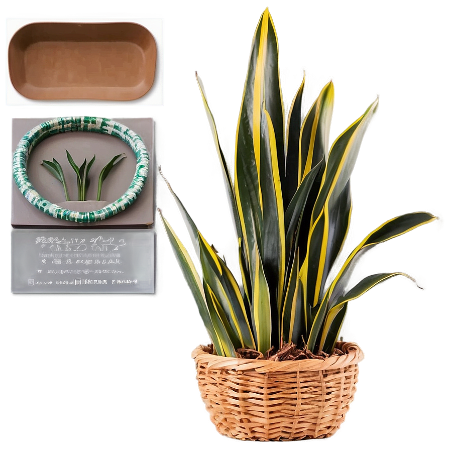 Snake Plant In Basket Png 84