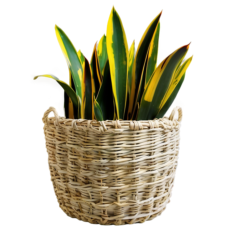 Snake Plant In Basket Png Avv