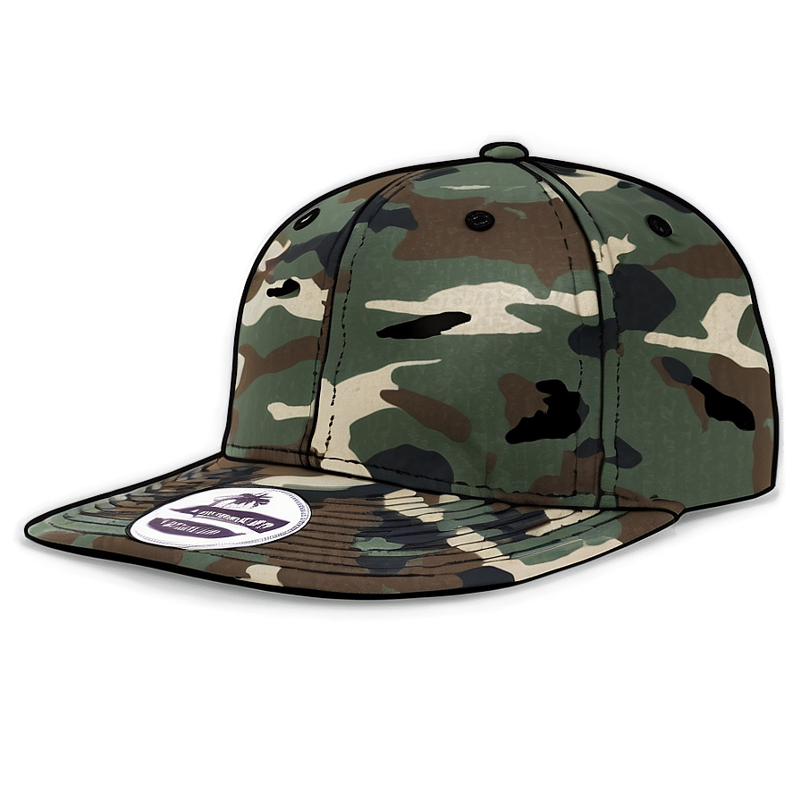 Snapback With Camouflage Pattern Png Oqh69