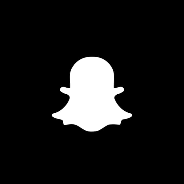 Snapchat_ Ghost_ Logo_ Black_ Background