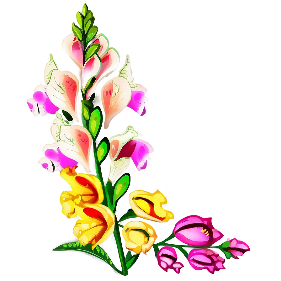 Snapdragon Flower Drawing Png 34