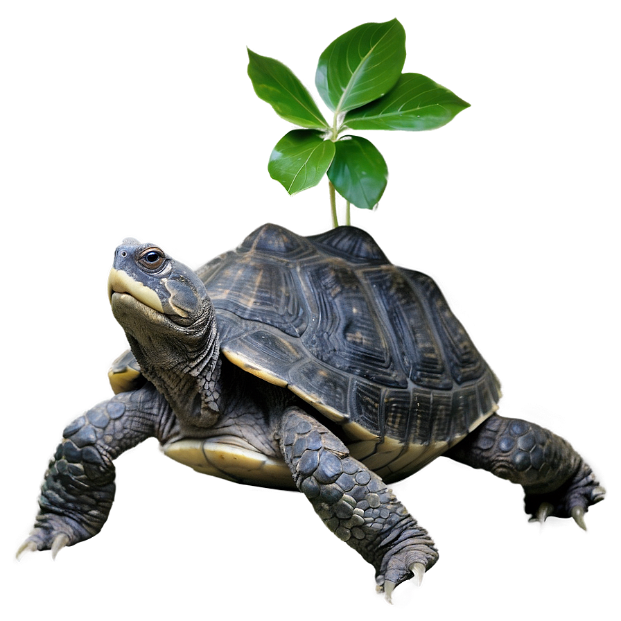 Snapping Turtle Under Leaf Shadow Png Xvn63