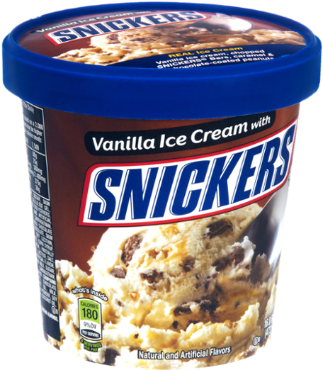 Snickers Vanilla Ice Cream Tub