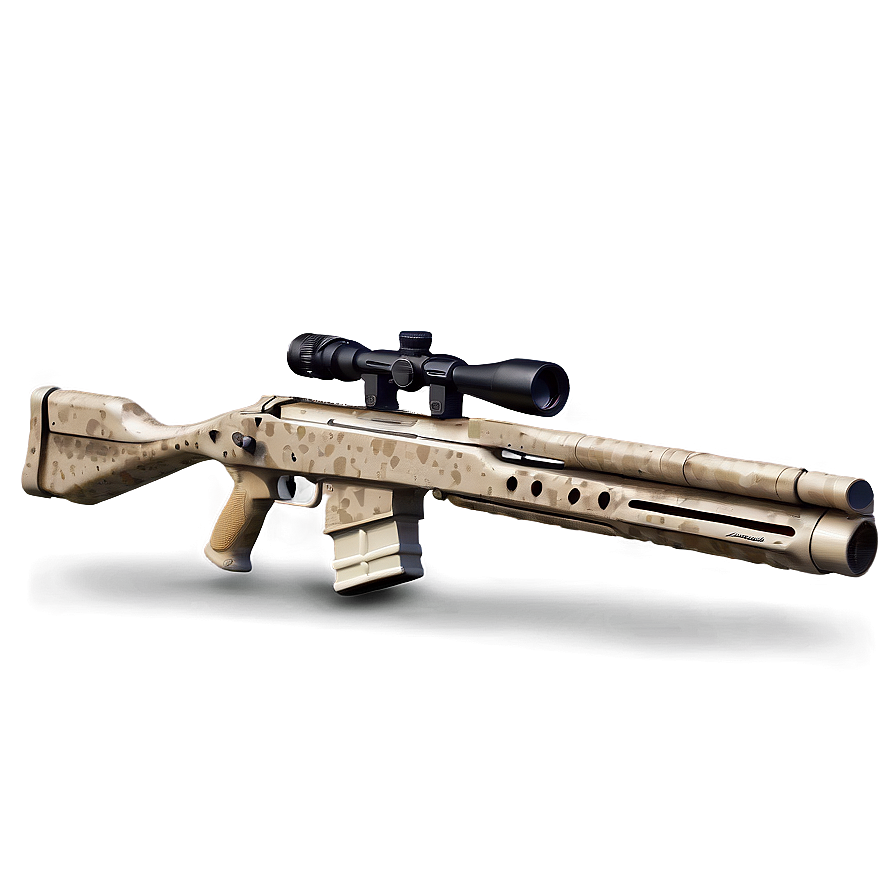 Sniper Rifle In Desert Camo Png Exa90