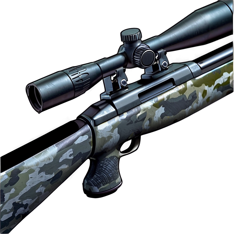 Sniper Rifle In Urban Camo Png 43