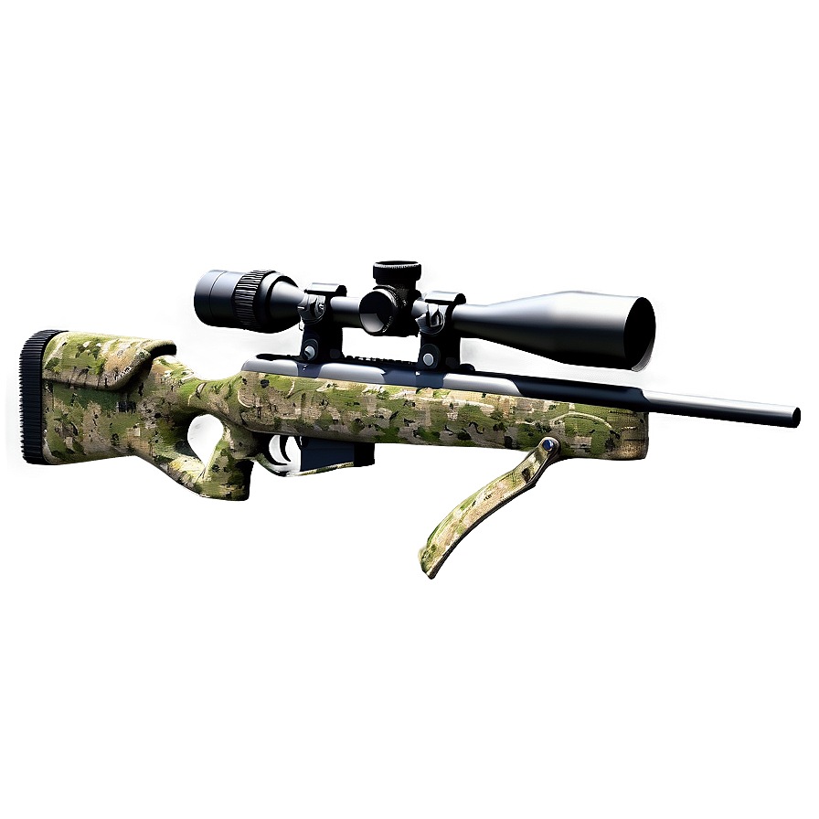 Sniper Rifle With Ghillie Wrap Png 8