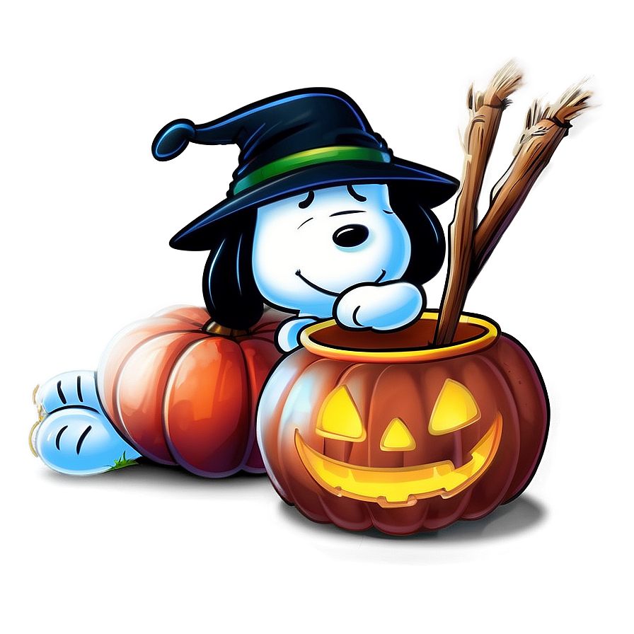 Snoopy Halloween Witchcraft Png Jjq