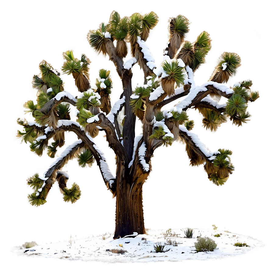 Snow-capped Joshua Tree Png 34