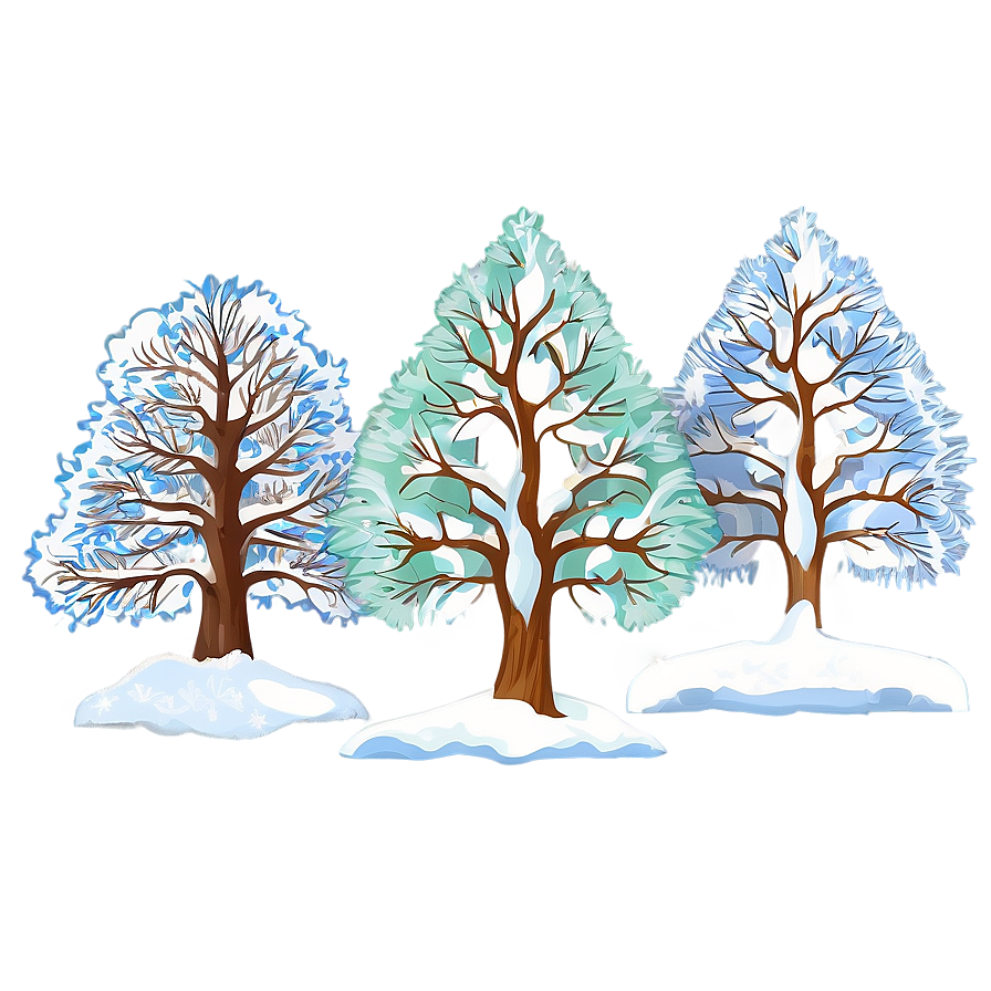 Snow Clad Trees Png Mvu99