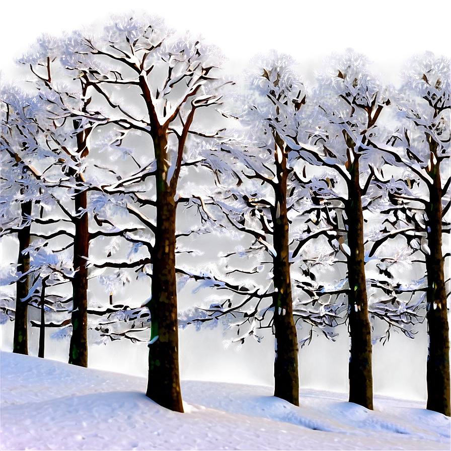 Snow Clad Trees Png Sow1