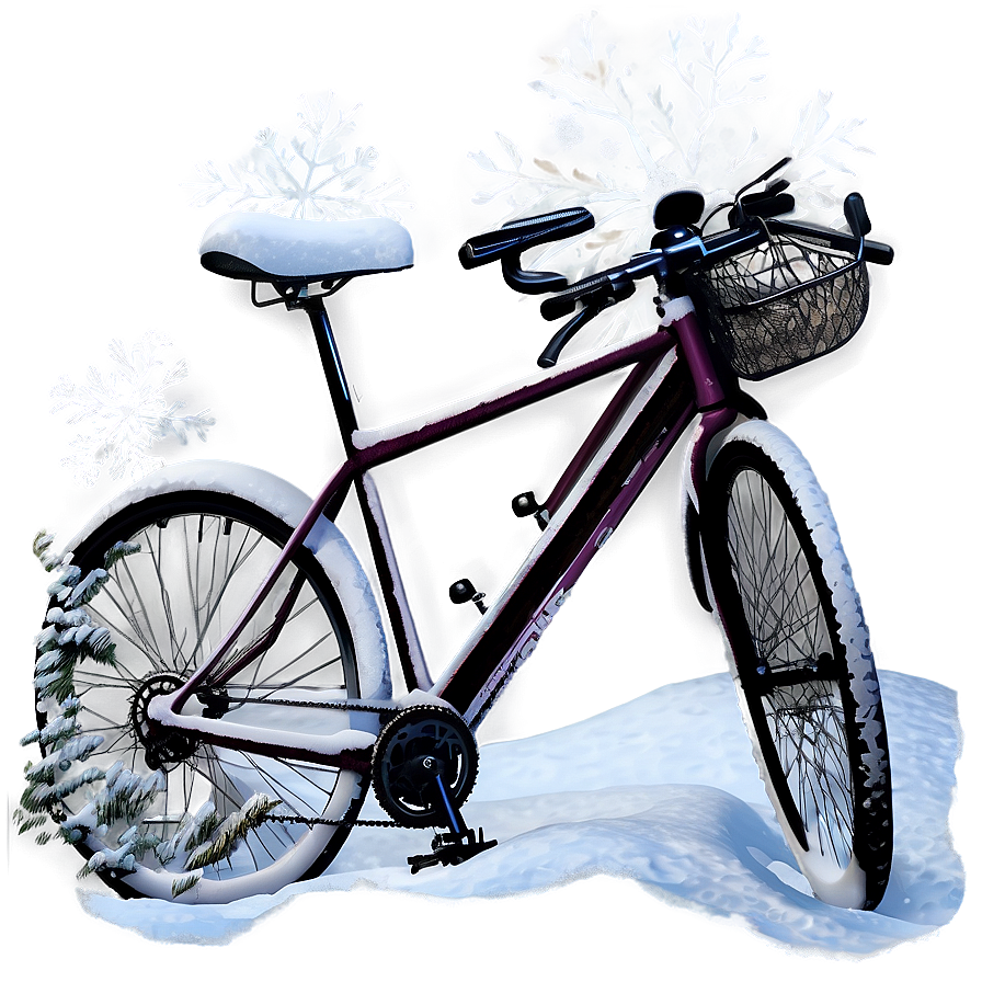 Snow Covered Bicycle Png Adl40