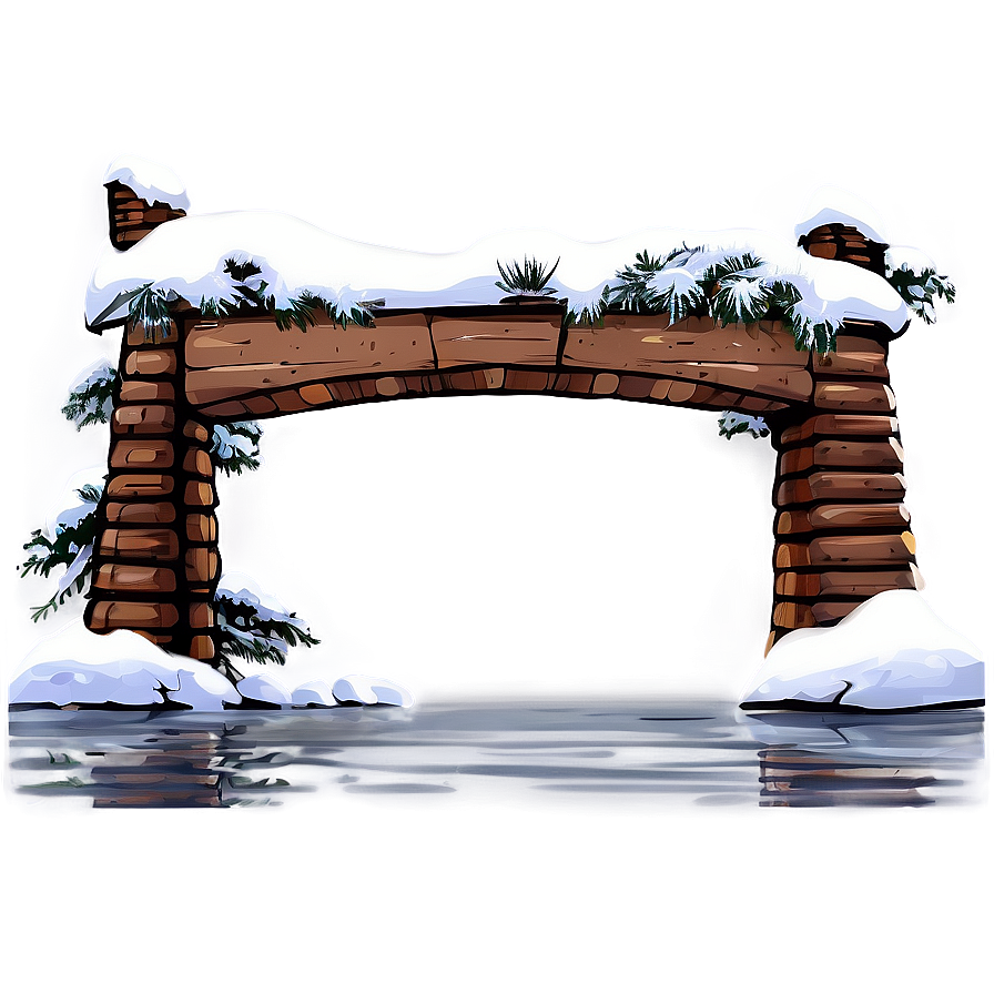 Snow Covered Bridge Scene Png 29