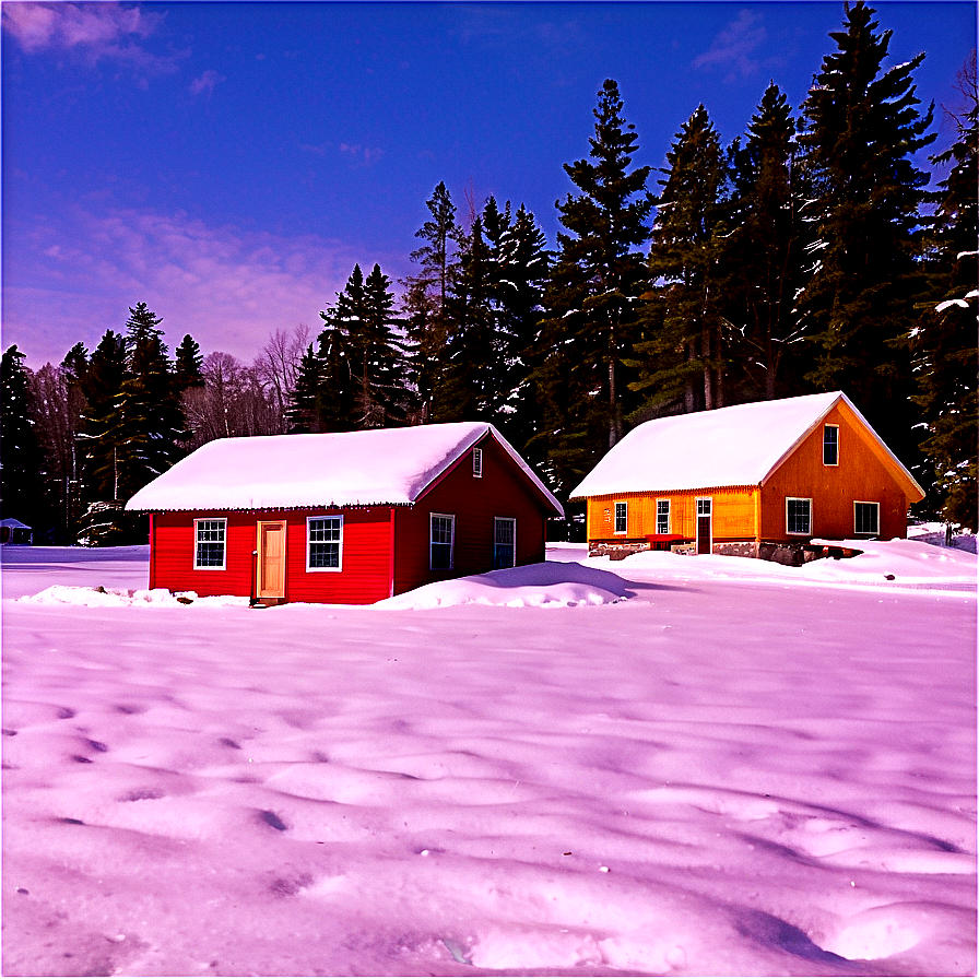 Snow-covered Cabins In Maine Png 71