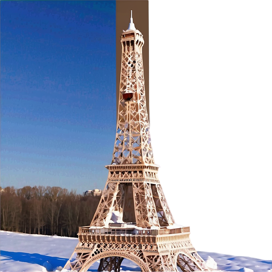 Snow-covered Eiffel Tower Png 11