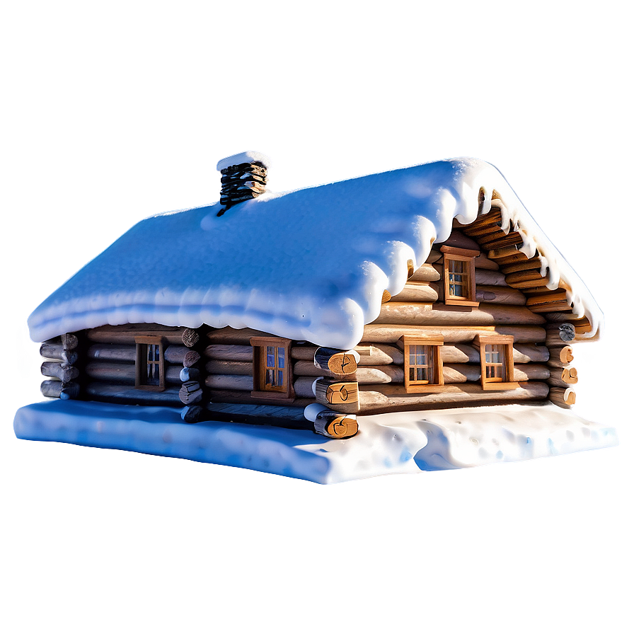 Snow-covered Log Cabin Png 29