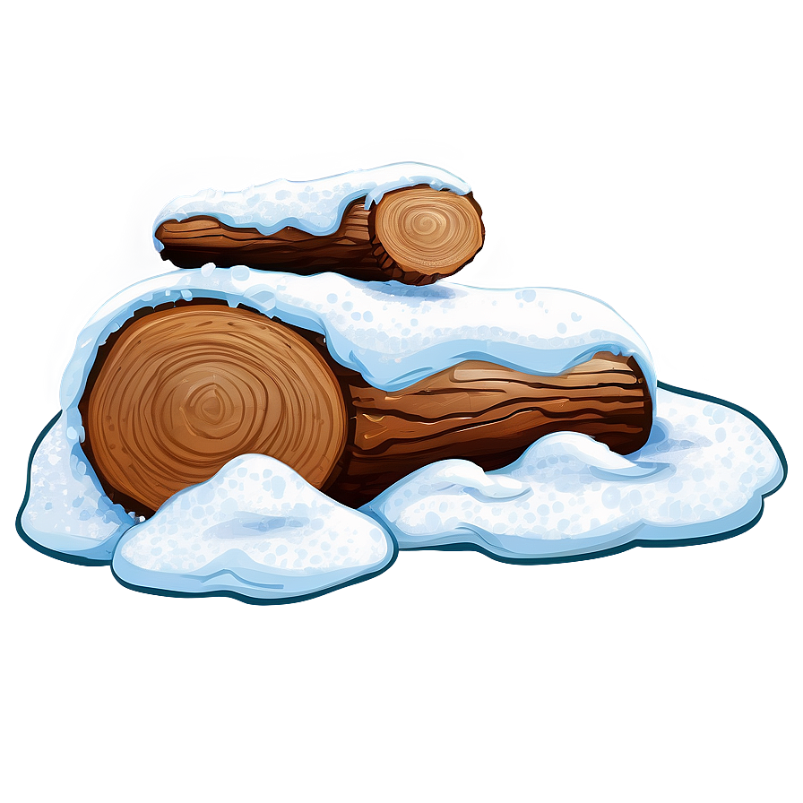 Snow-covered Log Png 05252024