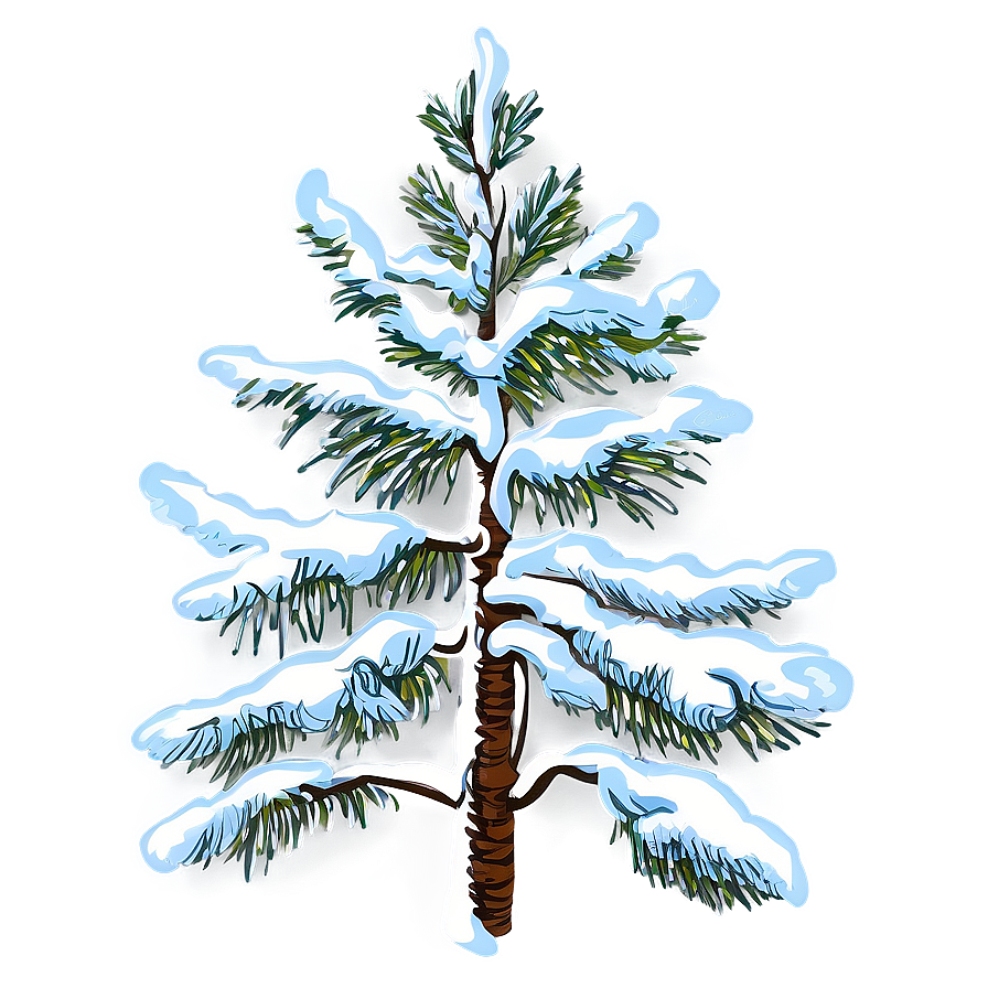 Snow-covered Spruce Tree Png Kin30