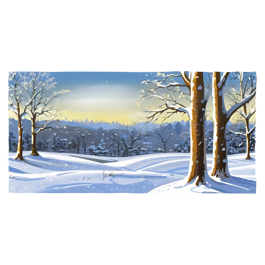 Snow-covered Tree Drawing Png Pxt