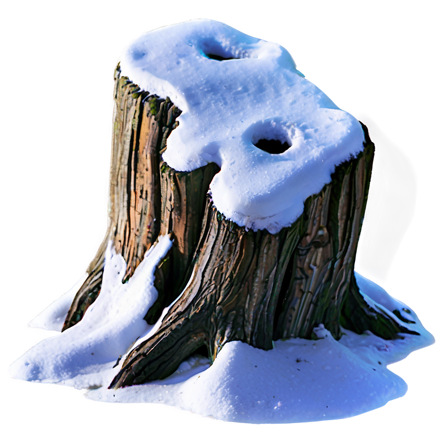 Snow Covered Tree Stump Png 65