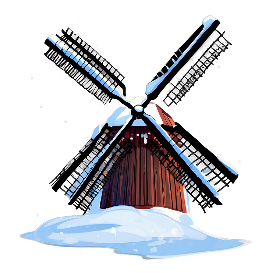 Snow-covered Windmill Png Ymx