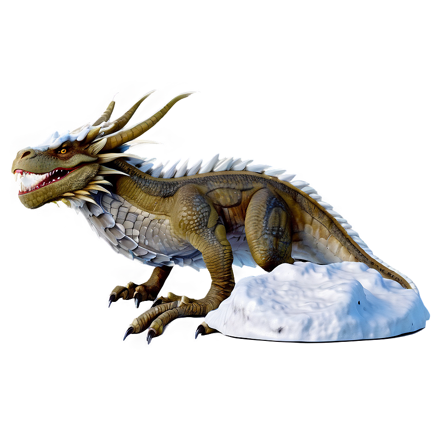 Snow Dragon In Winter Png 05032024