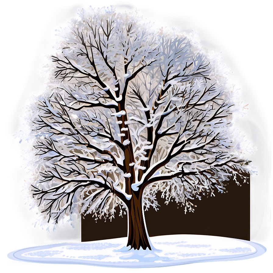 Snow Dusted Tree Png Ljl